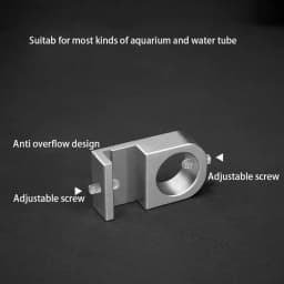 Aluminum Alloy Aquarium Water Tube Holder Water Pipe Hose Mount Bracket for 20mm Pipe Water Tube Fixed Clip Fish Tank Hose Clamp