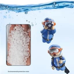 Fish Tank Diver Ornaments Landscape Decoration Aquarium Gifts Popular Floating, Hayao Miyazaki Blue Fatty with Ball and Line