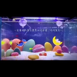 Fish Tank Diver Ornaments Landscape Decoration Aquarium Gifts Popular Floating, Hayao Miyazaki Blue Fatty with Ball and Line