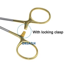 12.5cm Hemostatic Forceps Hemostatic Clamp Curved/Straight Tip Cutter Tool Stainless Steel Ophthalmic Eye Instrument