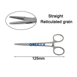12.5cm Hemostatic Forceps Hemostatic Clamp Curved/Straight Tip Cutter Tool Stainless Steel Ophthalmic Eye Instrument