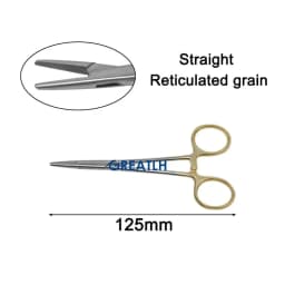 12.5cm Hemostatic Forceps Hemostatic Clamp Curved/Straight Tip Cutter Tool Stainless Steel Ophthalmic Eye Instrument