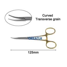 12.5cm Hemostatic Forceps Hemostatic Clamp Curved/Straight Tip Cutter Tool Stainless Steel Ophthalmic Eye Instrument
