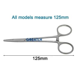 12.5cm Hemostatic Forceps Hemostatic Clamp Curved/Straight Tip Cutter Tool Stainless Steel Ophthalmic Eye Instrument