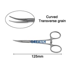 12.5cm Hemostatic Forceps Hemostatic Clamp Curved/Straight Tip Cutter Tool Stainless Steel Ophthalmic Eye Instrument
