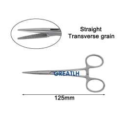12.5cm Hemostatic Forceps Hemostatic Clamp Curved/Straight Tip Cutter Tool Stainless Steel Ophthalmic Eye Instrument
