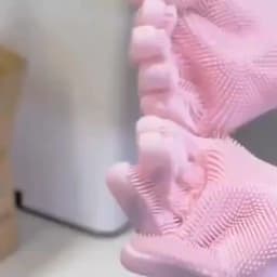 Pet Grooming Cleaning Gloves Dog Cat Bathing Shampoo Glove Scrubber Magic Dishwashing Cleanner Sponge Silicon Hair Removal Glove