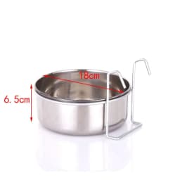 Cat Hanger Cage Cup Stainless Steel Pet Feeding Tools Stationary Dog Bowl Hanging Feeder Dish Travel Food Water Bowls