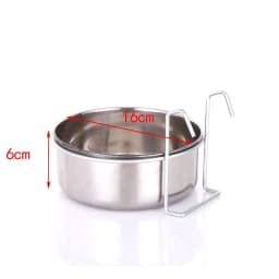 Cat Hanger Cage Cup Stainless Steel Pet Feeding Tools Stationary Dog Bowl Hanging Feeder Dish Travel Food Water Bowls