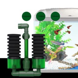 Dual Use Aquarium Fish Tank Filter Sponge Biochemical Cotton Aquarium Filtration Biospong Accessories with Removable Filter Box