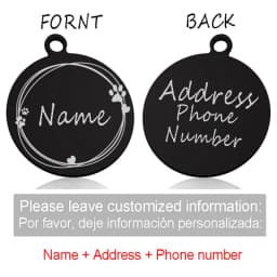 Custom Personalized Cat Dog ID Circle Tag Collar Pendant Engraved Pet Necklace Chain Charm Supplies For Tag Name Products