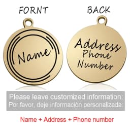 Custom Personalized Cat Dog ID Circle Tag Collar Pendant Engraved Pet Necklace Chain Charm Supplies For Tag Name Products