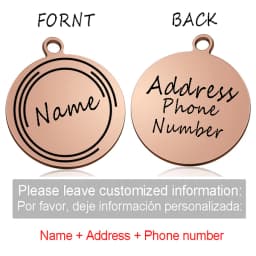 Custom Personalized Cat Dog ID Circle Tag Collar Pendant Engraved Pet Necklace Chain Charm Supplies For Tag Name Products