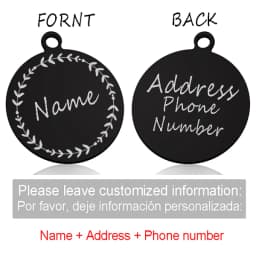 Custom Personalized Cat Dog ID Circle Tag Collar Pendant Engraved Pet Necklace Chain Charm Supplies For Tag Name Products