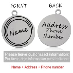 Custom Personalized Cat Dog ID Circle Tag Collar Pendant Engraved Pet Necklace Chain Charm Supplies For Tag Name Products