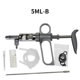 5ml 10ml Feeding Metal Continuous Syringe Vaccine Poultry Sow Sheep Pig Cattle Injection Animal Farming Tools