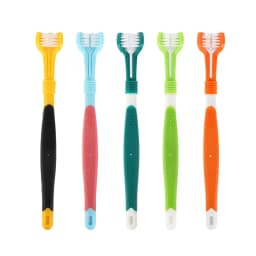 Pet Toothbrush Three-Head Toothbrush Multi-angle Cleaning Addition Bad Breath Tartar Teeth Care Dog Cat Cleaning Mouth