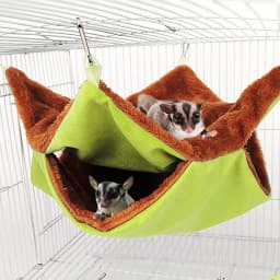 Hamster Hammock Double Layer Thick Plush Hanging Sleeping Bag Keep Warm Cotton Nest for Totoro Guinea Pig Pet Winter Supplies