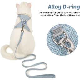 Rabbit Harness Leash Breathable Dog Walking Harness Anti Pull Adjustable Vest for Small Animals Hamster Guinea Pig Ferret Kitten