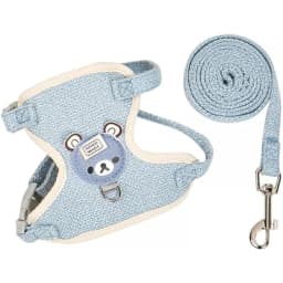 Rabbit Harness Leash Breathable Dog Walking Harness Anti Pull Adjustable Vest for Small Animals Hamster Guinea Pig Ferret Kitten