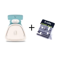 Dog Pet Travel Foldable Pooper Scooper With 1 Roll Decomposable Bags Poop Scoop Clean Pick Up Excreta Cleaner