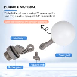 1Pcs 1/2" 3/4" Farm Floating Ball Valve Shut Off Automatic Drinker Bowl Water Tank Fish Tank Water Level Control Water Tower