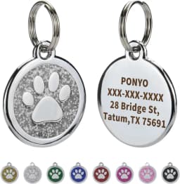 Pet ID Tags Free Engraving Pet Anti-lost Collar Pendant Personalized Puppy Name Tag Cat Paw Decoration Customized Product
