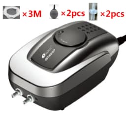 Resun Aquarium Air Pump Fish Tank Mini Silent Compressor Single Double Outlet Oxygen Pumps Aquariums Aquatic Accessories 220v