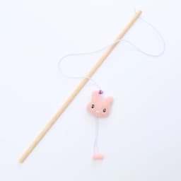 Cat toy wooden pole Cute animal shape plush cuddly cat stick with bell interactive fun pet supplies