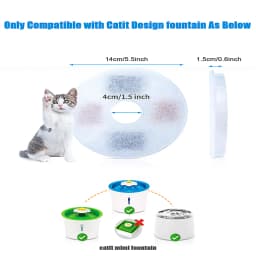 Pet Cat Dog Water Fountain Dispenser Filter Active Carbon Replacement Filter Element Suitable For Round Automatic Water Feeders