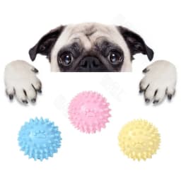 Dog Chewing Toy Interactive Rubber Ball for Small Large Dog Cat Pet Tooth Cleaning Indestructible Footprint Ball Pet Accessories