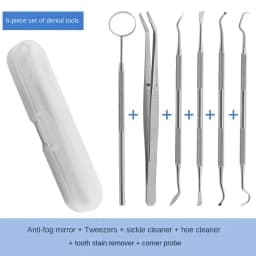 Stainless Steel Pet Tooth Cleaning Tool, Used To Remove Stains and Tartar. Dental Endoscopic Care Set for Dogs and Cats