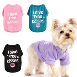 Sweet Print Puppy Dog Tshirt Vest Spring Autumn Cotton Pet Clothes for Small Dogs Poodle Yorkshire Teddy Shirts Mascotas Outfits
