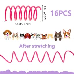 16pcs Cat Springs Toys Kitten Coil Spiral Pet Interactive Gauge Plastic Spring Toy Colorful Springs Cat Pet Toy Products