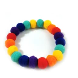 30pcs Pet Dog Bow Tie Rainbow Flower Hair Ball Necklace Collar Pet Dog Cat Bowties Neckties Dog Grooming Accessories