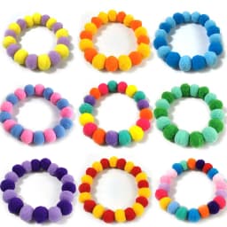 30pcs Pet Dog Bow Tie Rainbow Flower Hair Ball Necklace Collar Pet Dog Cat Bowties Neckties Dog Grooming Accessories