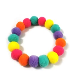 30pcs Pet Dog Bow Tie Rainbow Flower Hair Ball Necklace Collar Pet Dog Cat Bowties Neckties Dog Grooming Accessories