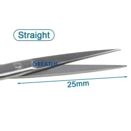10cm Ophthalmic Scissors Curved Head Straight Head Scissors Eye Surgical Tool Autoclavable Ophthalmic Instrument
