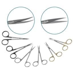 10cm Ophthalmic Scissors Curved Head Straight Head Scissors Eye Surgical Tool Autoclavable Ophthalmic Instrument