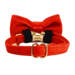 Personalized Collar for Cat Kitten Collar Velvet Puppy Small Dogs Collars Customized Engraving Name Cat Necklace with Bell Bow