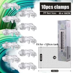 Aquarium Accessories Fish Tank Net Holder Acrylic Transparent PP Anti-Jump Net Clamp Fixed Clip Aquarium Cover Holder Clips