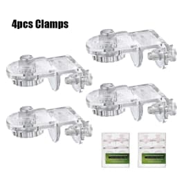 Aquarium Accessories Fish Tank Net Holder Acrylic Transparent PP Anti-Jump Net Clamp Fixed Clip Aquarium Cover Holder Clips