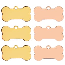 Stainless Steel 20Pcs Bone Dog ID Tag Keychain Engraved Pet ID Personalized Collar Tags Pendant Keyring Bone Pet Accessories