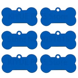 Stainless Steel 20Pcs Bone Dog ID Tag Keychain Engraved Pet ID Personalized Collar Tags Pendant Keyring Bone Pet Accessories