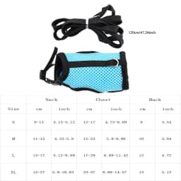 Mutil-Colors Breathable Stylish Vest Small Pet Carrier Bag Adjustable Soft Harness And Elastic Leash Set For Rabbits