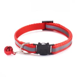 ROJECO Cat Collar with Bell Reflective Colorful Night Safety Collar For Cats Adjustable Cat Kitten Necklace Pet Leash Supplies