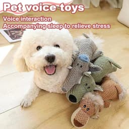 New Pet Dog Toy Plush Bite Resistant Soundy Animal Small Dog Toy Teeth Grinding Cleansing Decompression Interesting Pet Supplies