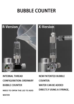 Aquarium CO2 Bubble Meter Water Injection Version CO2 Regulator Generator Reaction System Fish Tank CO2 equipment Accessories