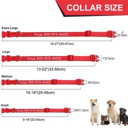 Custom Nylon Embroidered Dog Collar Personalized Pet ID Name Collars Refletive Necklace for Small Medium Large Dogs Accessories