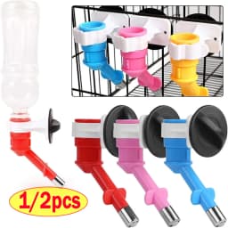 1/2pcs Cute Feeder Pet Puppy Dispenser Water Bottle Dog Fountain Hanging Head Drinking Ball Mounted Pet Water Dispenser